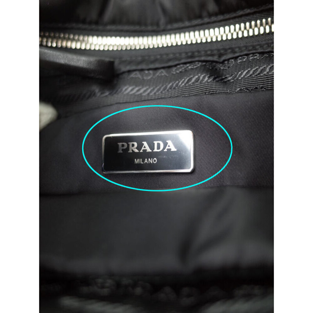 Prada Vela Shoulder Bag Black Tessuto Tote - Picture 9 of 9